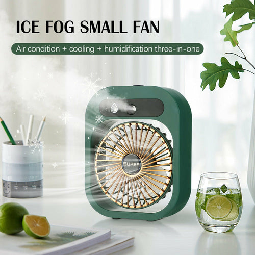 Portable Mist Fan USB Rechargeable Battery Desktop  Air Conditioning